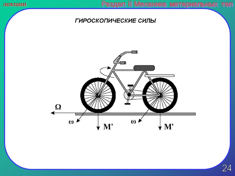 24 лекции Раздел II Механика материальных тел ГИРОСКОПИЧЕСКИЕ СИЛЫ